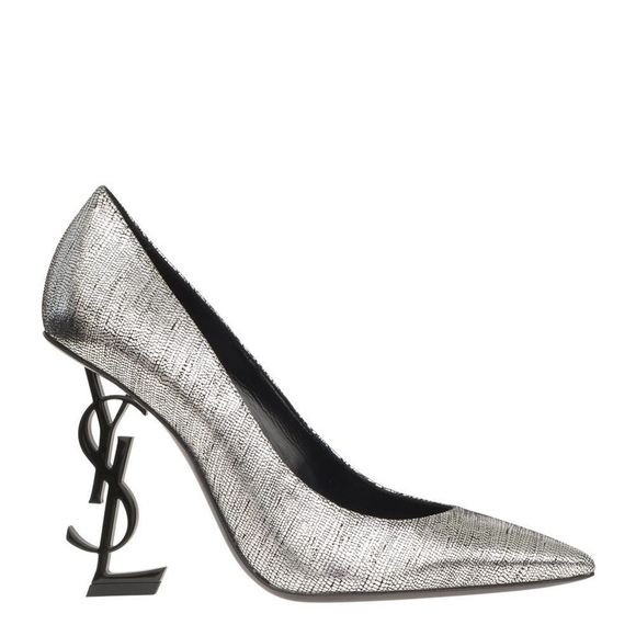 SAINT LAURENT
Opyum Metallic Pumps In Silver - Picture 1 of 8